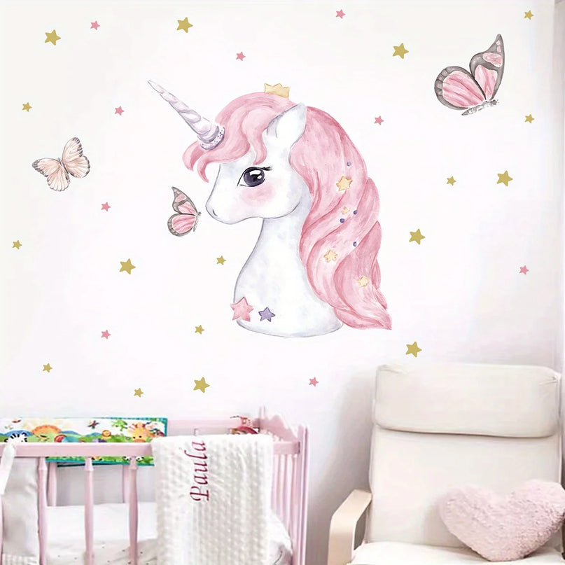 Süsses Einhorn Wandtattoo für dein Zimmer