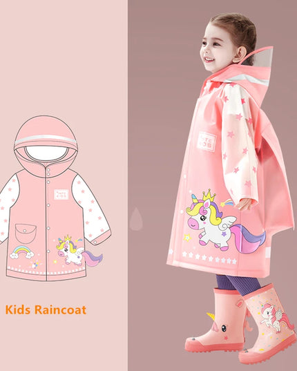 Dein Einhorn Regenponcho mit Rucksack-Platz!