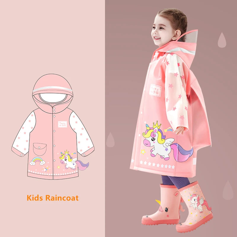 Dein Einhorn Regenponcho mit Rucksack-Platz!