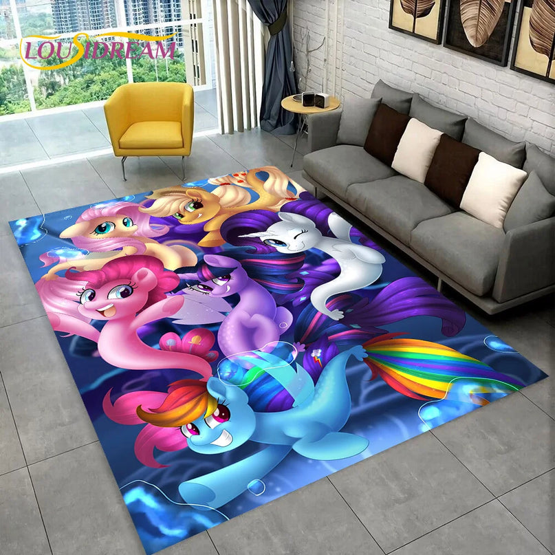 Süßer 3D Pony Cartoon Einhorn Sessel aus 100% Polyester in verschiedenen Größen