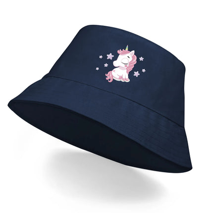 Einhorn Ring in elegantem Navy Blau mit einem funkelnden Einhorn-Motiv, ideal für alle, die das Besondere lieben
