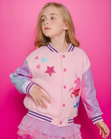 Deine coole Einhorn Jacke im Baseball-Stil