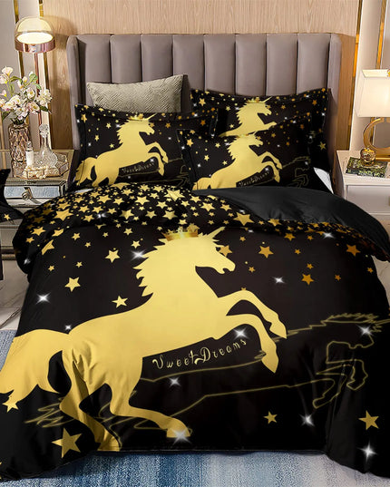 Farbige Träume mit deiner Einhorn Bettwäsche!