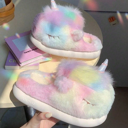 Kuschelige Einhorn Hausschuhe für deine Füße!