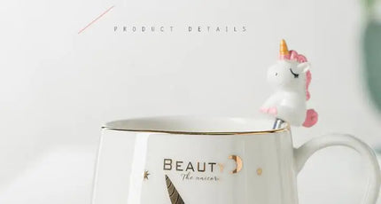 Deine glitzernde Einhorn Tasse mit Deckel!