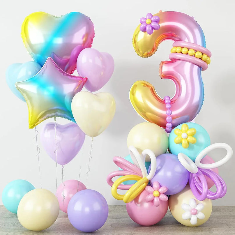 Zauberhaftes Einhorn Deko Ballon Set!