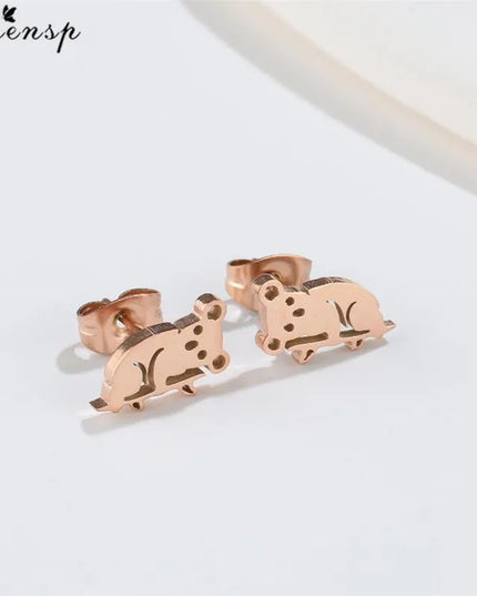 Bezaubernde Einhorn Ohrringe in Roségold!