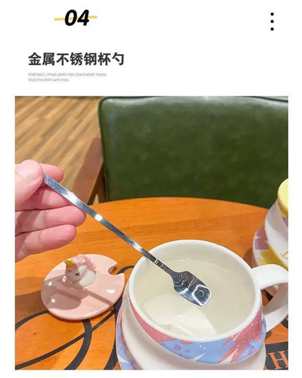 Deine süße Einhorn Tasse mit Löffel!