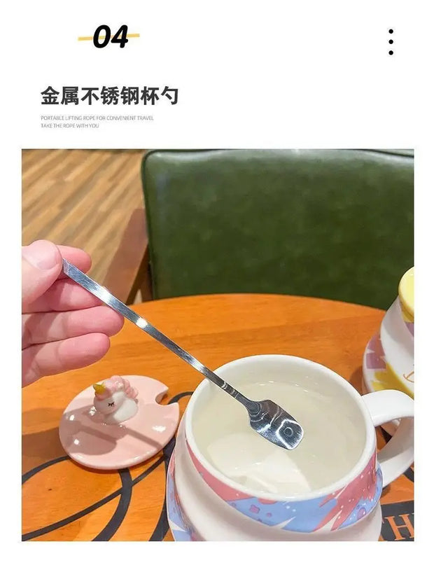 Deine süße Einhorn Tasse mit Löffel!