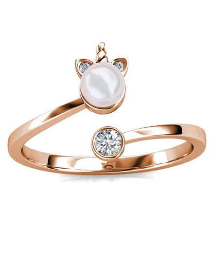 Glänzender Einhorn Ring mit Kristallen