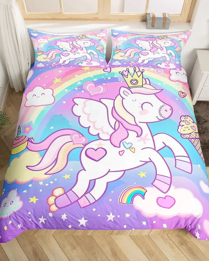 Deine Einhorn Bettwäsche für lila