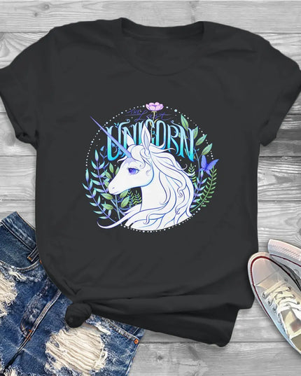 Dein strahlendes Einhorn T-Shirt Weiß
