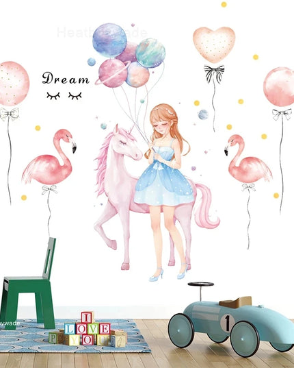 Dein Einhorn Wandtattoo: Ballon und