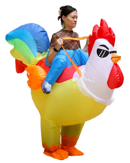 Cooles Aufblasbares Einhorn Kostuem Blau