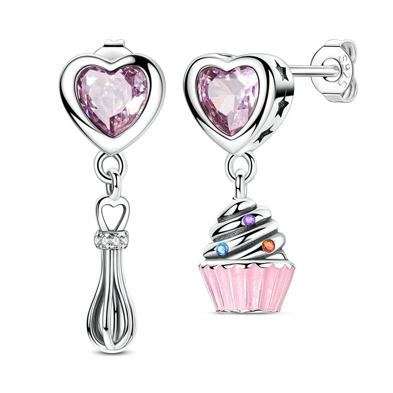 Niedliche Einhorn Ohrringe mit blauen Augen!