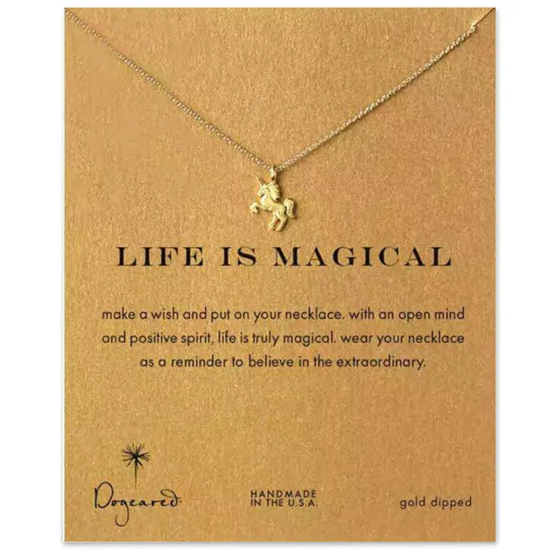Deine stylische Einhorn Kette aus Legierung!