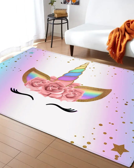 Dein Einhorn Teppich mit pinkem Schloss!