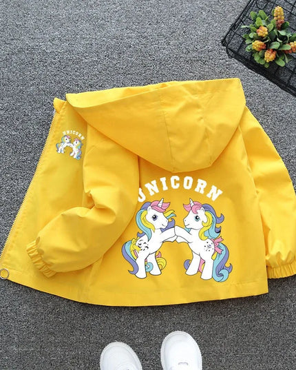 Deine fröhliche Einhorn Jacke in Blau!