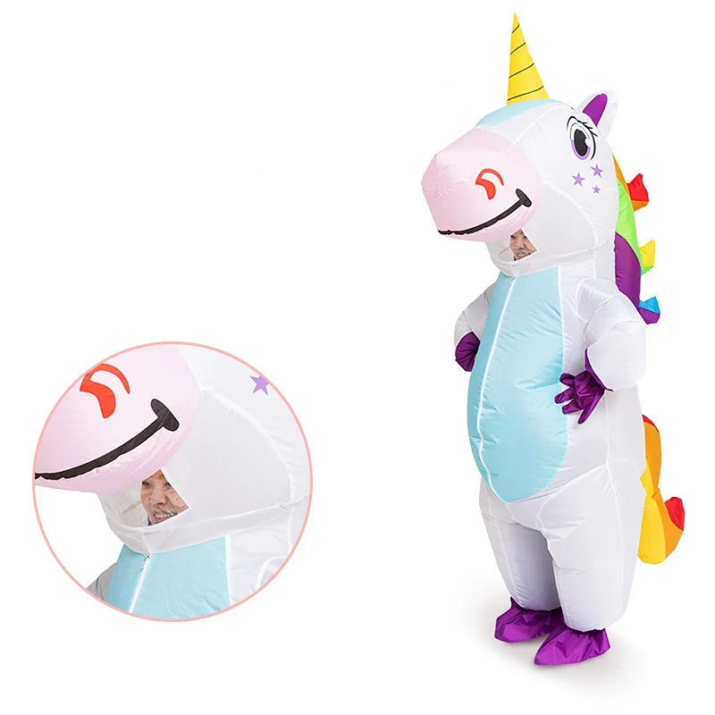 Magisches Aufblasbares Einhorn Kostuem Lila