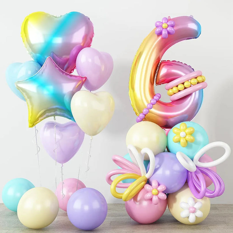 Zauberhaftes Einhorn Deko Ballon Set!
