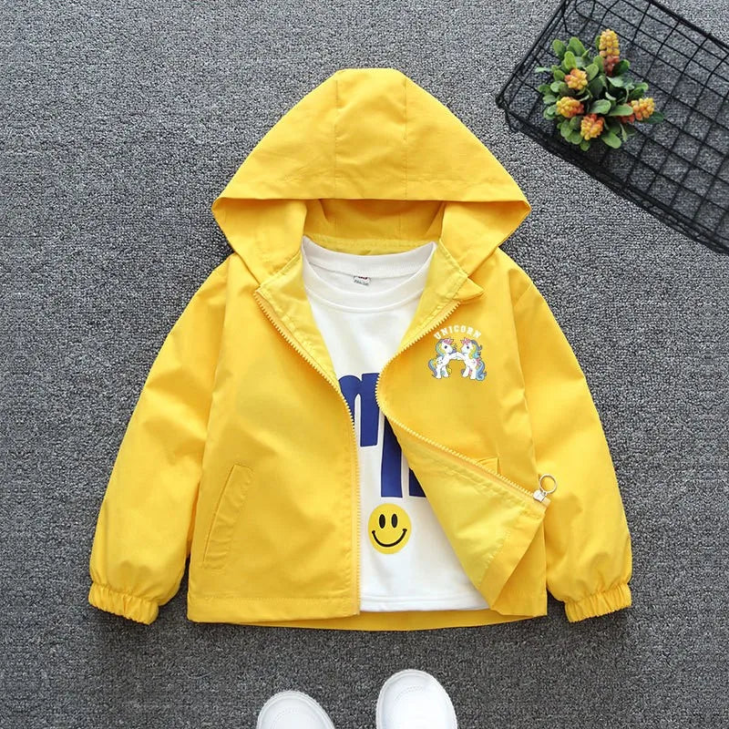 Deine leuchtende Einhorn Jacke in Gelb!