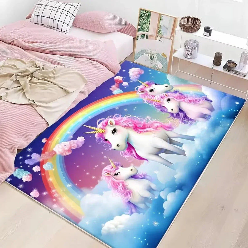 Dein niedlicher Einhorn Teppich in Pink!