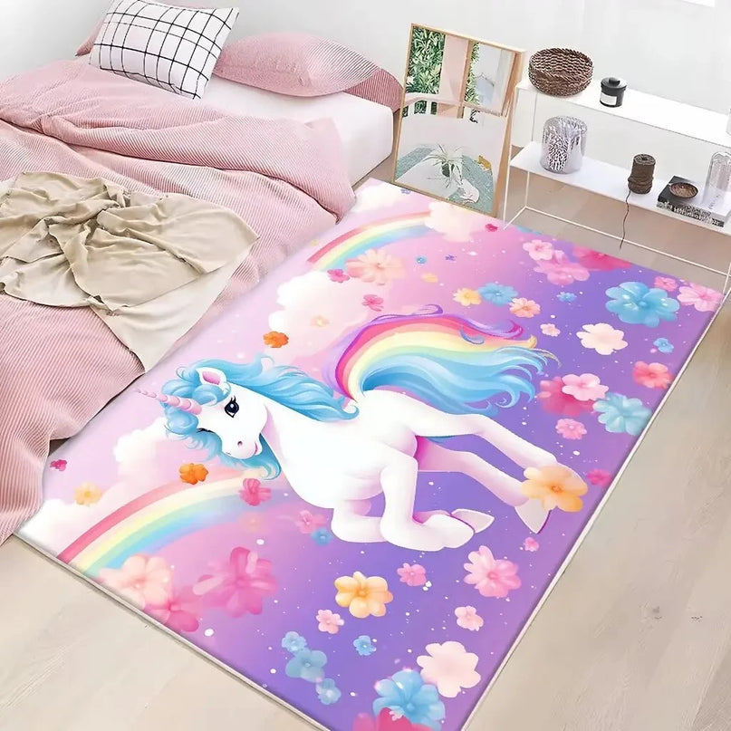 Dein niedlicher Einhorn Teppich in Pink!