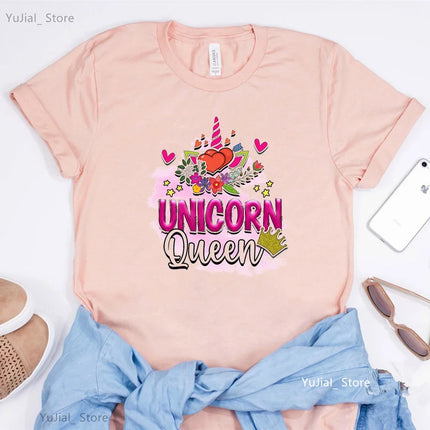 Blaues Einhorn T-Shirt mit 