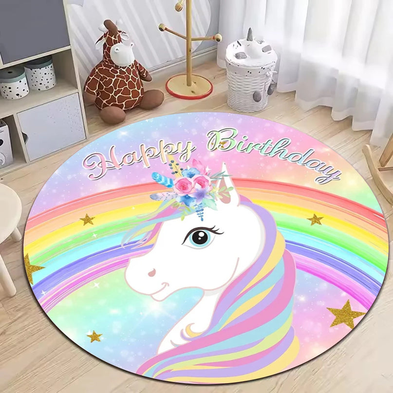 Dein Traum-Einhorn Sessel als runder Teppich!