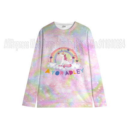 Einhorn Hoodie für Kinder mit Cartoon-Einhorn und Eiscreme-Motiv, aus Polyester, mit Kapuze