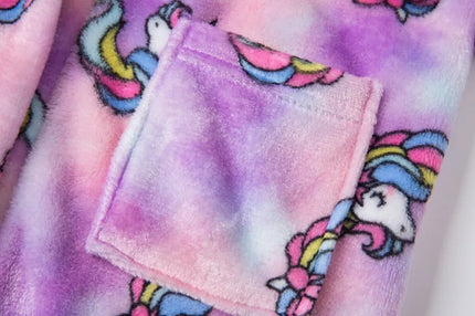 Dein süßer Einhorn Bademantel mit Kapuze