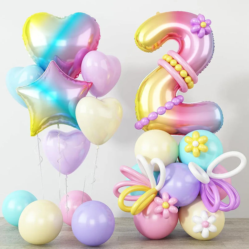 Zauberhaftes Einhorn Deko Ballon Set!