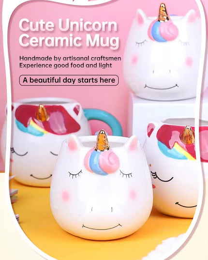 Deine handbemalte Regenbogen Einhorn Tasse!