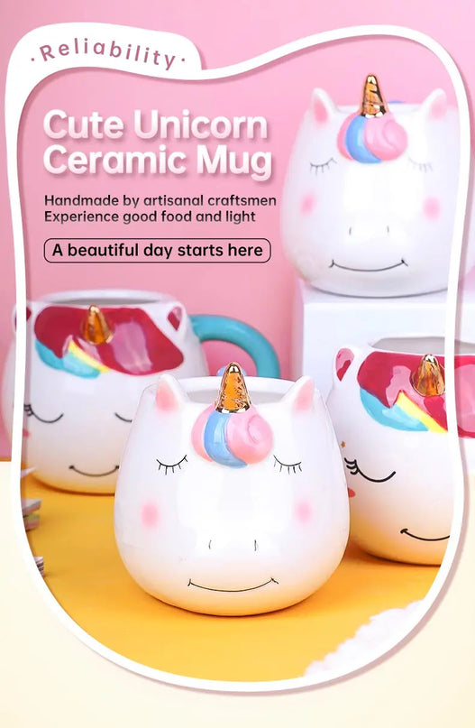 Deine handbemalte Regenbogen Einhorn Tasse!