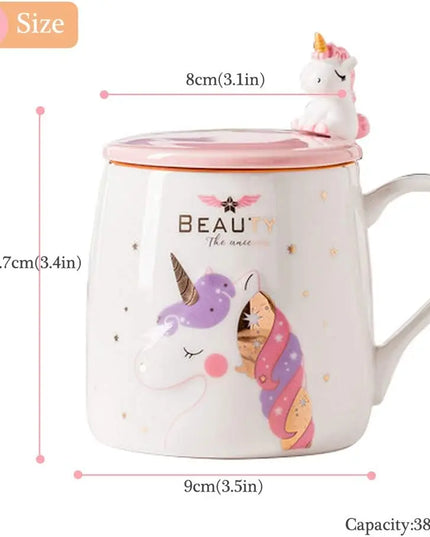 Deine zauberhafte Einhorn Tasse mit Deckel!