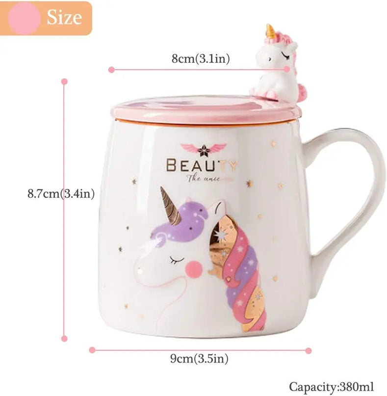 Deine zauberhafte Einhorn Tasse mit Deckel!