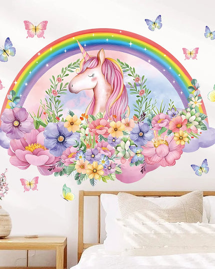 Dein Einhorn Wandtattoo mit Wolken &