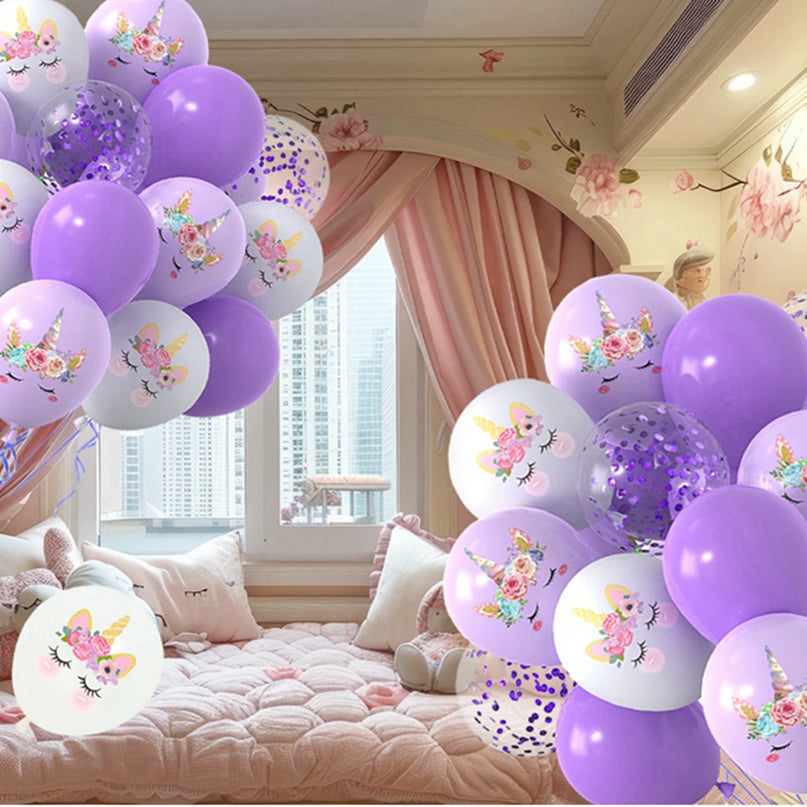 Konfetti-Zauber mit Einhorn Deko Ballons!