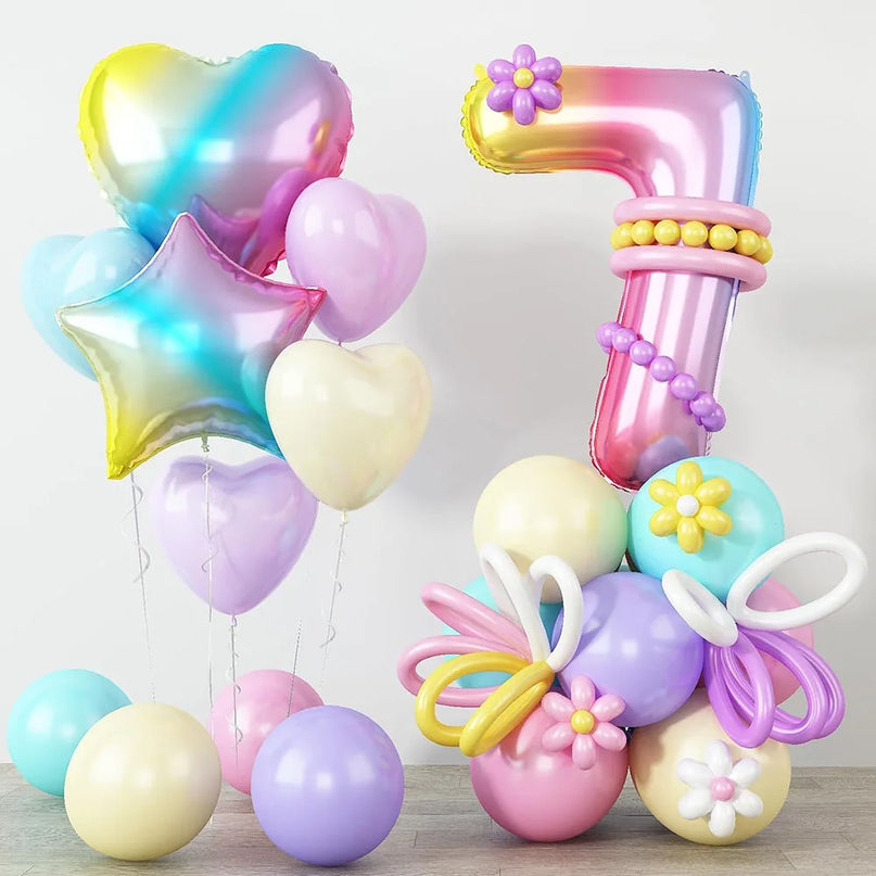 Zauberhaftes Einhorn Deko Ballon Set!