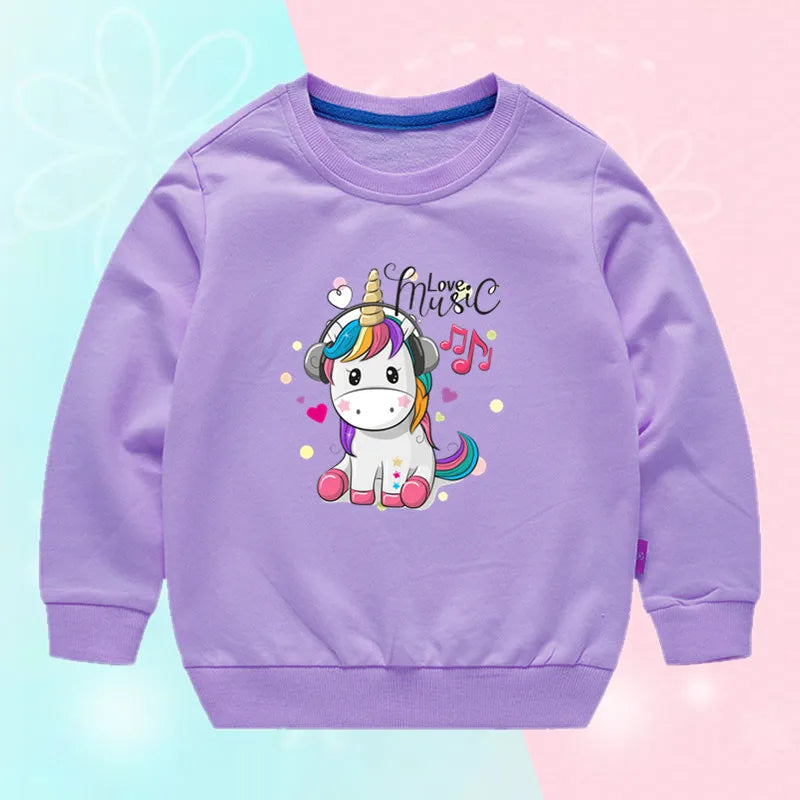Grauer Einhorn Pullover für kleine