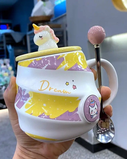 Deine süße Einhorn Tasse mit Löffel!