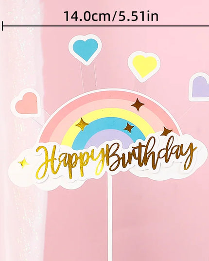 Regenbogen Einhorn Backform Topper
