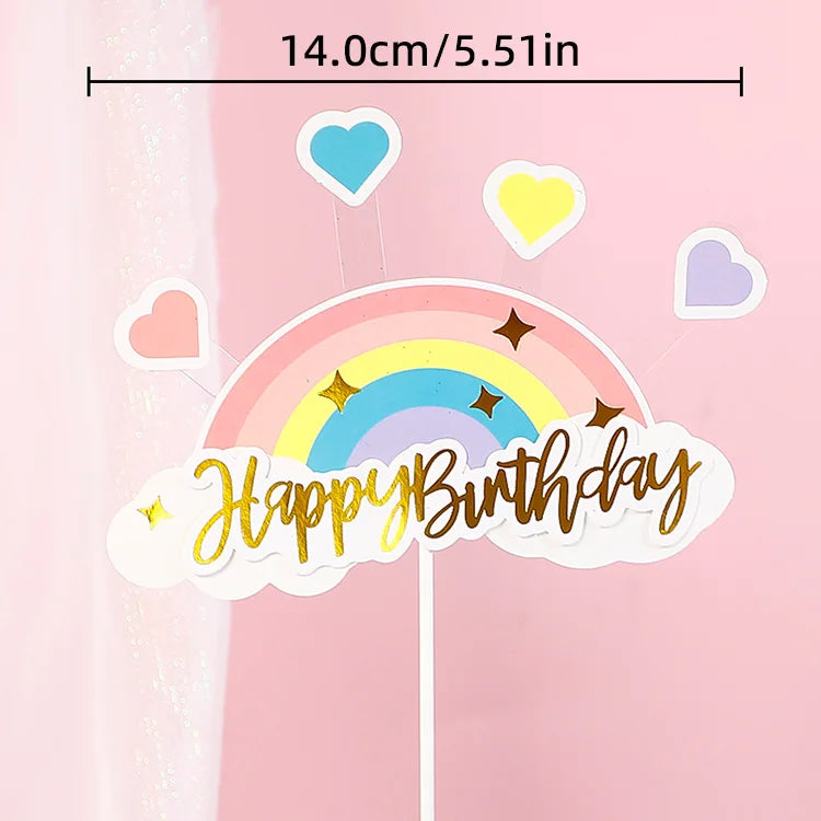 Regenbogen Einhorn Backform Topper