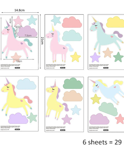 Dein zauberhaftes Einhorn Wandtattoo Aquarell