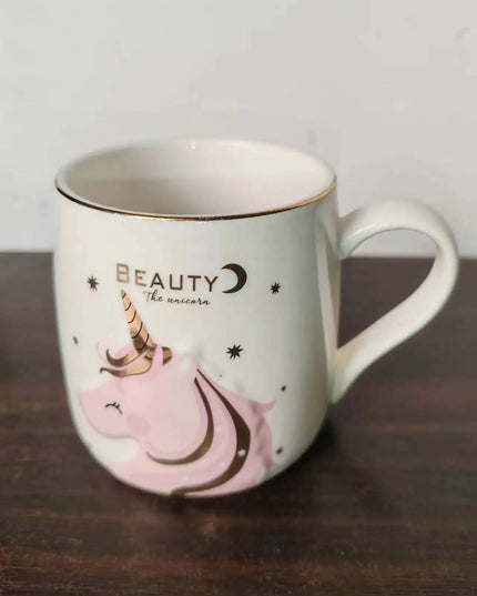 Deine glitzernde Einhorn Tasse mit Deckel!