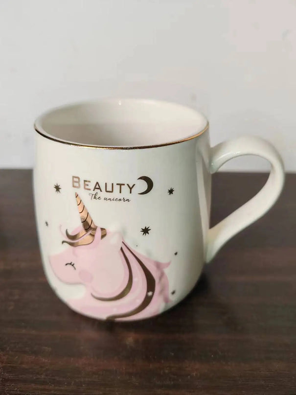 Deine glitzernde Einhorn Tasse mit Deckel!