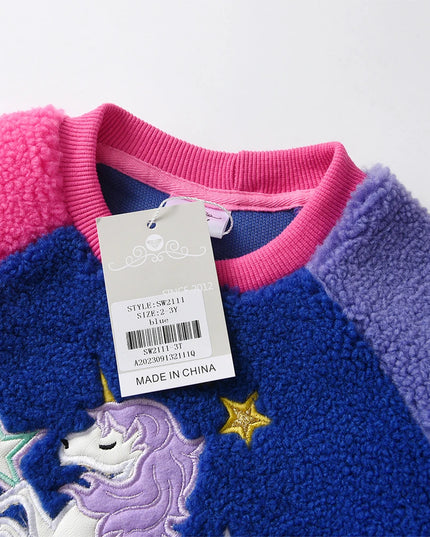 Warmes Einhorn Kostüm Fleece Sweatshirt