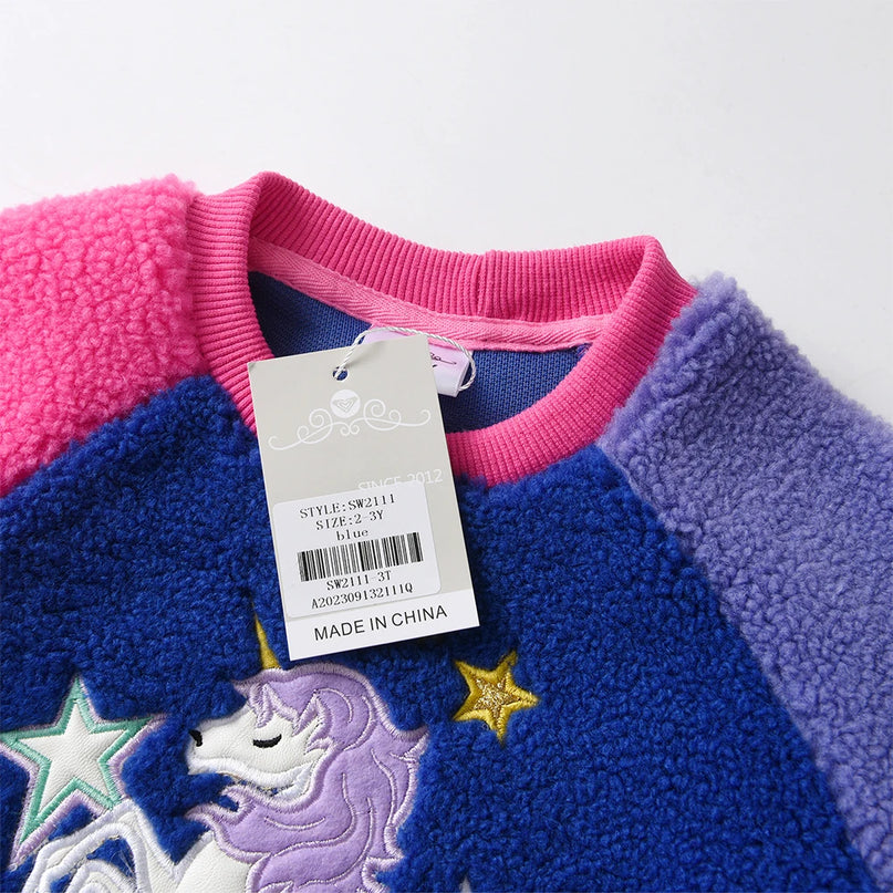 Warmes Einhorn Kostüm Fleece Sweatshirt