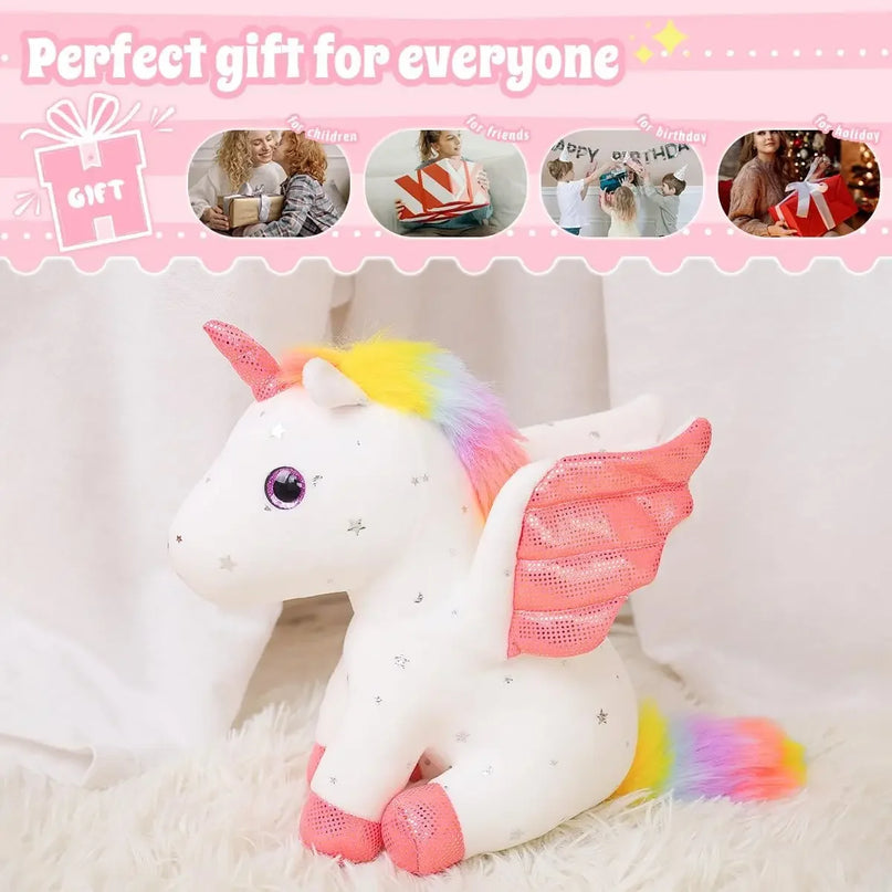Dein süßes Einhorn Kissen mit Sternen und