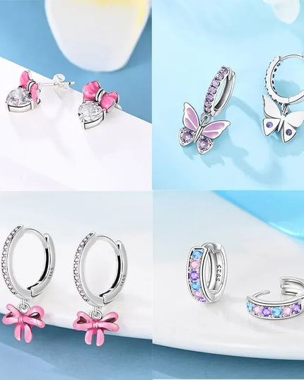 Romantische Einhorn Ohrringe in Rosa!